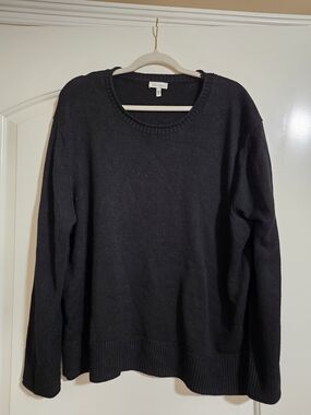 Ella Moss Black Crewneck Sweater